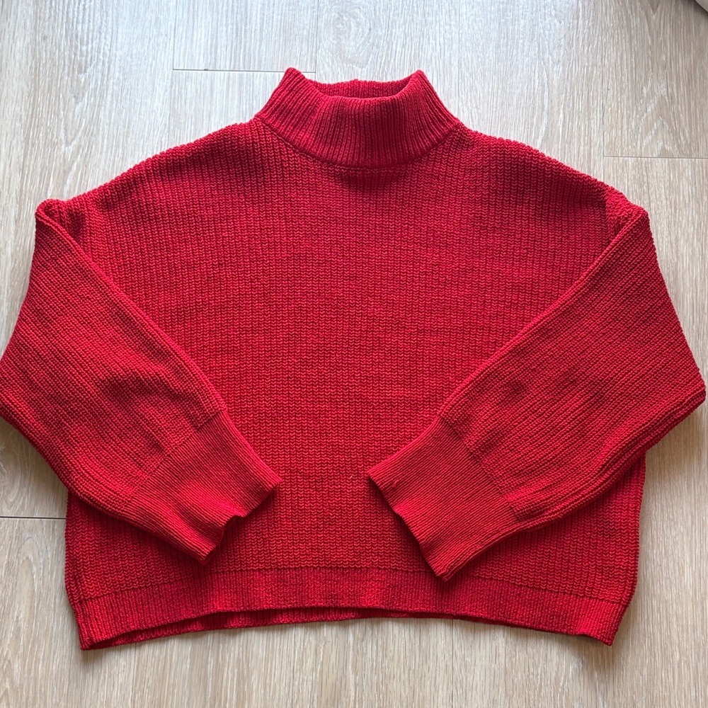 Sanctuary Vibrant Red Turtleneck Sweater